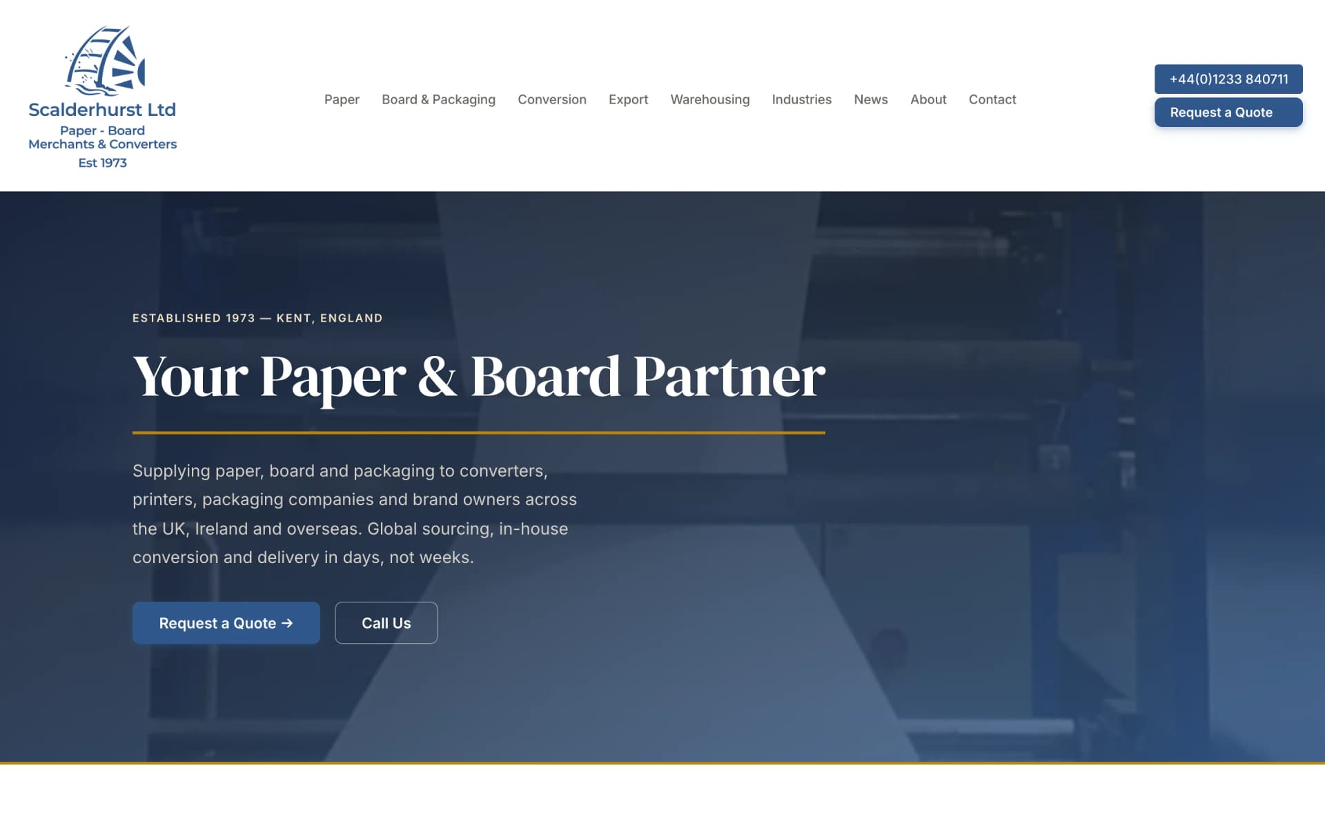 Scalderhurst website, home page